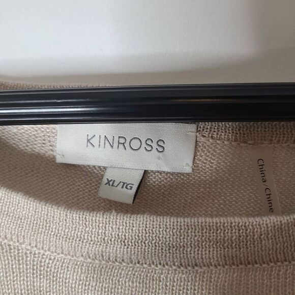 Kinross 100% Linen Striped Colorblock Pullover Sweater sz XL - Picture 4 of 4